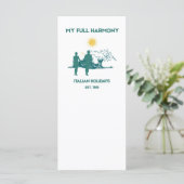 Mijn Volledige Harmonie Luxe Strand Bruiloft Menu (Staand voorkant)