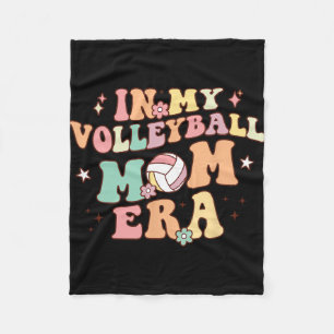 Mijn Volleybal Moeder Era Game Dag Schattige Retro Fleece Deken