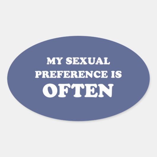 MIJN VOORKEUR IS VAak Ovale Sticker (Voorkant)