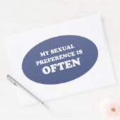 MIJN VOORKEUR IS VAak Ovale Sticker (Envelop)