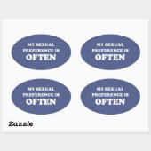 MIJN VOORKEUR IS VAak Ovale Sticker (Vel)