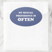 MIJN VOORKEUR IS VAak Ovale Sticker (Tas)