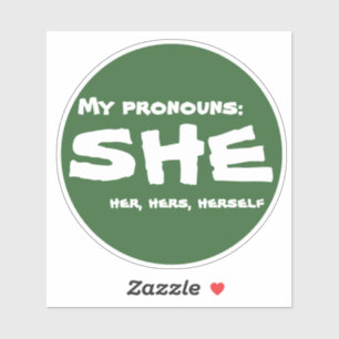 Mijn voornaamwoorden Zij Sticker