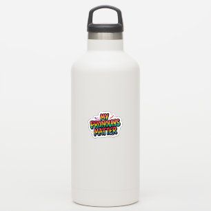 Mijn voornaamwoorden zijn belangrijk Pride-ontwerp Sticker