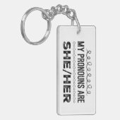 Mijn voornaamwoorden zijn haar Grunge Doodles Sleutelhanger (Voorkant Links)