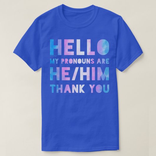 Mijn voornaamwoorden zijn hehim Trans T-shirt (Design voorkant)