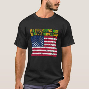 Mijn voornaamwoorden zijn Sean Strickland  America T-shirt