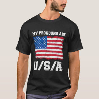 Mijn voornaamwoorden zijn USA 4th of July American T-shirt