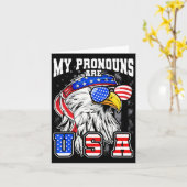 Mijn voornaamwoorden zijn Usa Adelaar Amerikaans G Kaart (Gele Bloem)