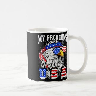 Mijn voornaamwoorden zijn USA Eagle American Funny Koffiemok