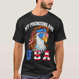 Mijn voornaamwoorden zijn USA Eagle American Funny T-shirt