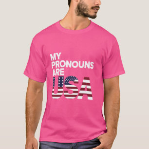 Mijn voornaamwoorden zijn USA Eagle American Funny T-shirt