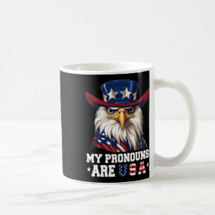 Mijn voornaamwoorden zijn USA Funny Eagle 4 July A Koffiemok