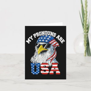Mijn voornaamwoorden zijn Usa Patriottische Adelaa Kaart