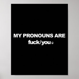 Mijn voornaamwoorden zijn voor jou grappig sarcasm poster