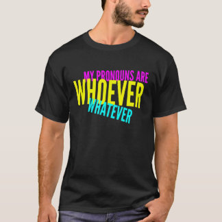Mijn voornaamwoorden zijn wie dan ook wat genderne t-shirt