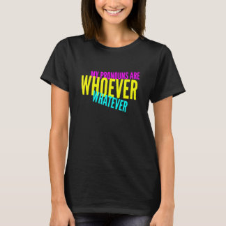 Mijn voornaamwoorden zijn wie dan ook wat genderne t-shirt