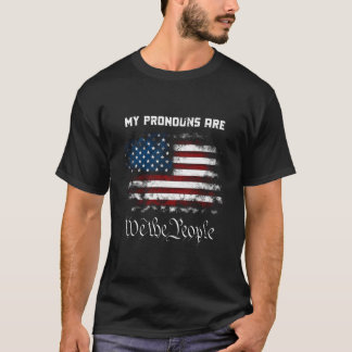 Mijn voornaamwoorden zijn wij het patriottische vo t-shirt