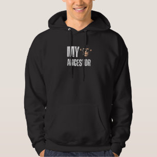 Mijn voorouder aap grappige chimpansee authentiek hoodie