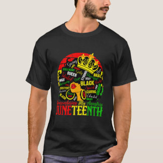 Mijn Voorouders Herdenken Junenth Vier Zwarte T-shirt