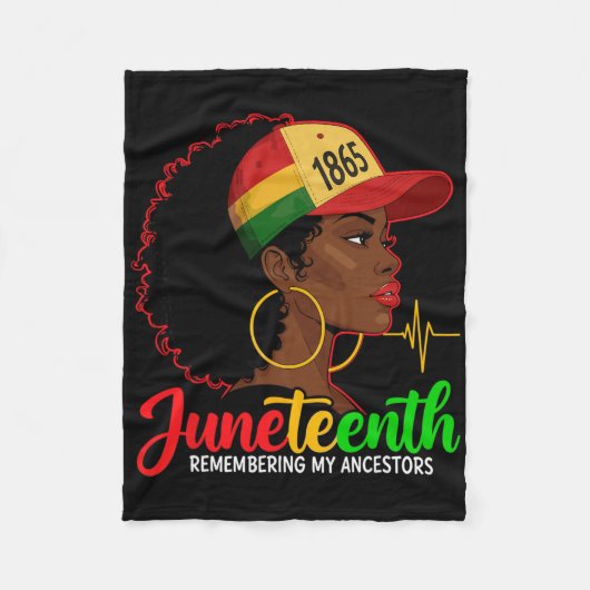 Mijn Voorouders Herdenken Juneteenth Natuurlijk Ha Fleece Deken (Voorkant)