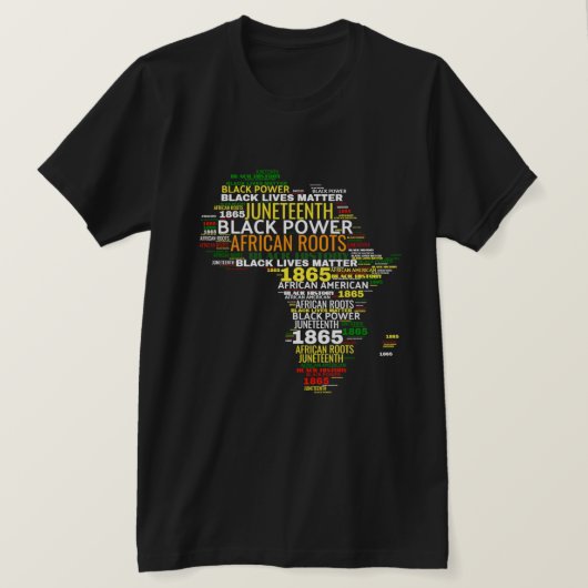 Mijn Voorouders Herdenken Juneteenth T-shirt (Design voorkant)