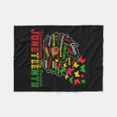 Mijn voorouders herdenken Juneteenth viert Blac Fleece Deken (Voorkant (Horizontaal))