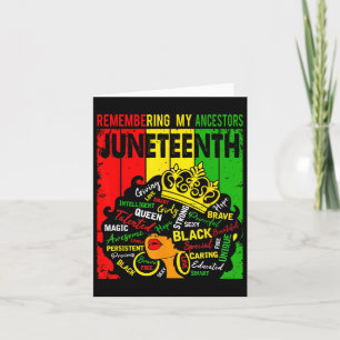 Mijn voorouders herdenken Zwarte vrouwen Juneteent Kaart