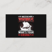 Mijn voorouders waren Vikingen wat je excuus was Visitekaartje (Achterkant)