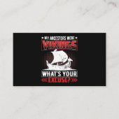 Mijn voorouders waren Vikingen wat je excuus was Visitekaartje (Voorkant)