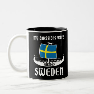 Mijn voorouders waren Vikingen Zweden White - Gift Tweekleurige Koffiemok