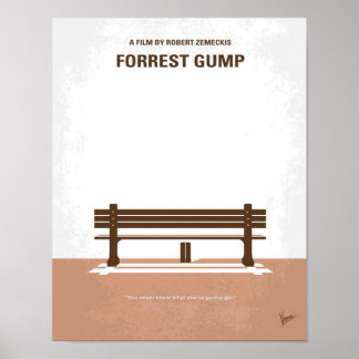 Mijn voorste gump Minimale Poster filmvoorruste be