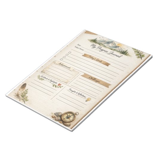 Mijn Voortgangsjournaal Printbaar | Dagelijkse Ref Notitieblok (Schuin)