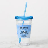 Mijn vrede Ik geef je Bijbel Verse Leuke Hond In W Acryl Drinkbeker (Achterkant)