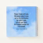 Mijn vrede Ik geef je Bijbel Verse Leuke Hond In W Notitieboek (Achterkant)