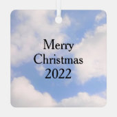 Mijn vrede ik geef je bijbeldosis in Sky Clouds Metalen Ornament (Achterkant)