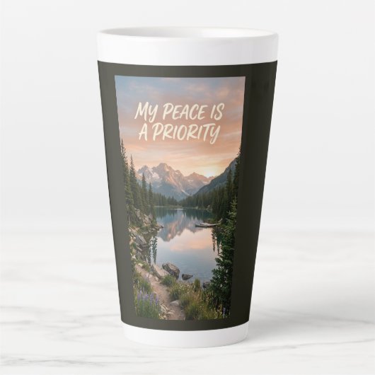 Mijn Vrede Is Mijn Prioriteit Latte Mok (Voorkant)