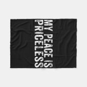 Mijn Vrede Is Onbetaalbaar Mentale Gezondheidsbewu Fleece Deken (Voorkant (Horizontaal))