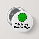 Mijn vredesteken! ronde button 5,7 cm (Voorkant /achterkant)