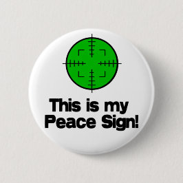 Mijn vredesteken! ronde button 5,7 cm