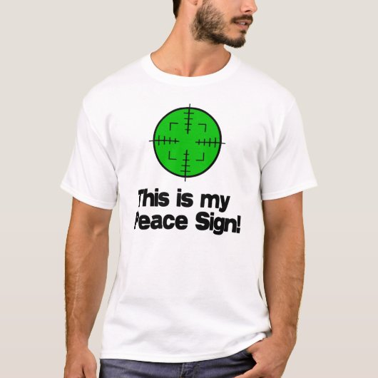Mijn vredesteken! t-shirt (Voorkant)