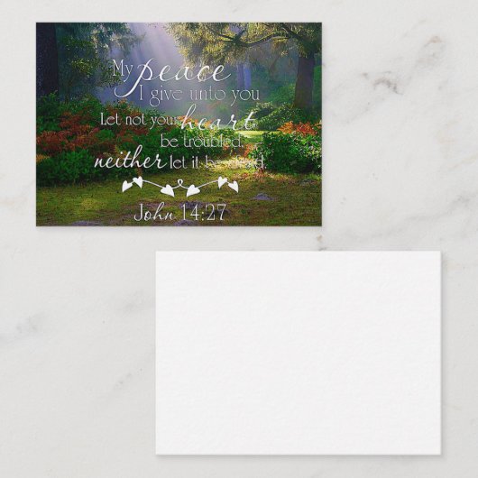 Mijn vredestuin notitiekaartje (Voorkant / Achterkant)