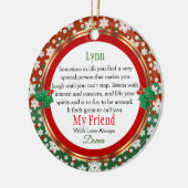 Mijn vriend altijd keramisch ornament (Links)