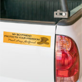 Mijn vriend beschermt je vrijheid bumpersticker (Op Truck)