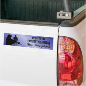 Mijn vriend beschermt je vrijheid (Navy Girlfrien) Bumpersticker (Op Truck)