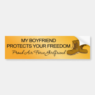 Mijn vriend beschermt uw vrijheid bumpersticker