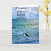 *MIJN VRIEND* BIRTHDAY RAINBOW VOOR U! KAART (Gele Bloem)