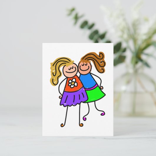 Mijn vriend briefkaart (Staand voorkant)