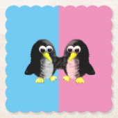Mijn vriend de pinguïn, gender onthullen partijpap kartonnen onderzetters (Voorkant)
