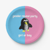 Mijn vriend de pinguïn, gepersonaliseerd papieren bordje (Voorkant)